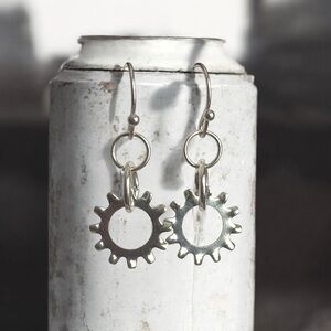 5 For $25💫Silver Industrial Hardware Grunge Dangles